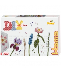 pack de inicio flores 3d (6000 piezas y 3 placa pegboards) hama beads midi