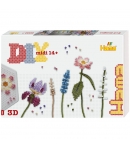 pack de inicio flores 3d (6000 piezas y 3 placa pegboards) hama beads midi