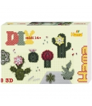 pack de inicio cactus y flores (6000 piezas, 3 placa pegboards y 4 conectores) hama beads midi