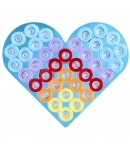 blíster 2 placas pegboards (cuadrada y corazón) para hama beads maxi