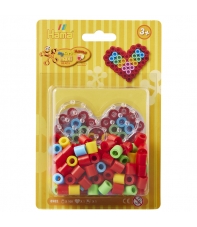 pack blister corazón pequeño (250 piezas y placa pegboard) hama beads maxi