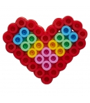 pack blister corazón pequeño (250 piezas y placa pegboard) hama beads maxi