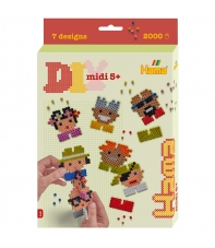 pack de inicio pixel 8 (2000 piezas y placa pegboard) hama beads midi
